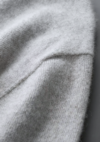 Premium Cashmere Classic Crewneck T-Shirt - Light Gray - photo 3