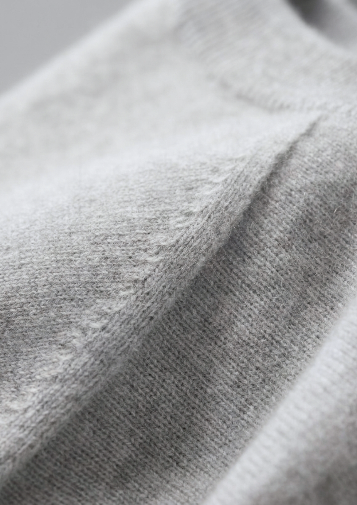 Premium Cashmere Classic Crewneck T-Shirt - Light Gray - photo 5