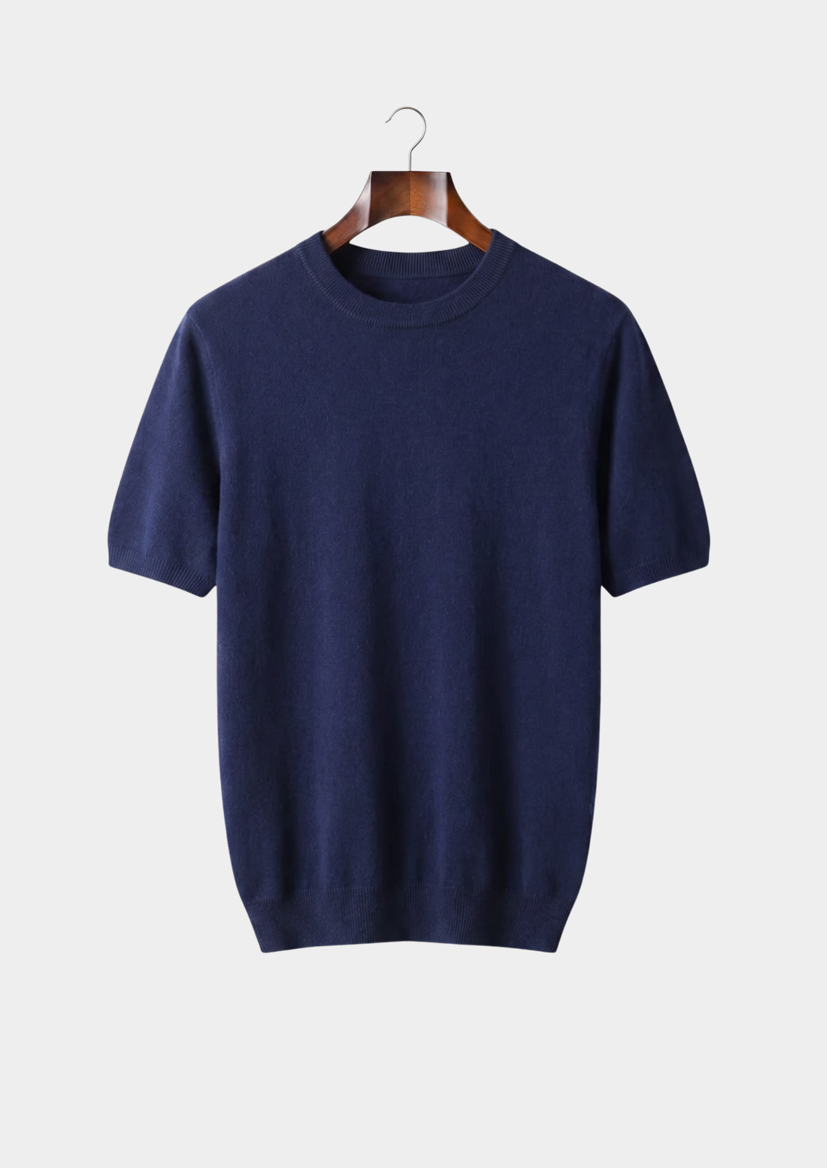 Premium Cashmere Classic Crewneck T-Shirt - Light Beige - photo 10
