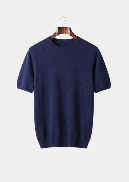 Premium Cashmere Classic Crewneck T-Shirt - Light Beige - photo 10
