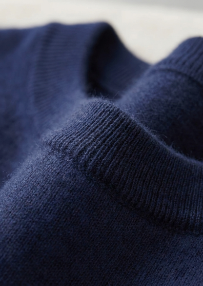 Premium Cashmere Classic Crewneck T-Shirt - Light Beige