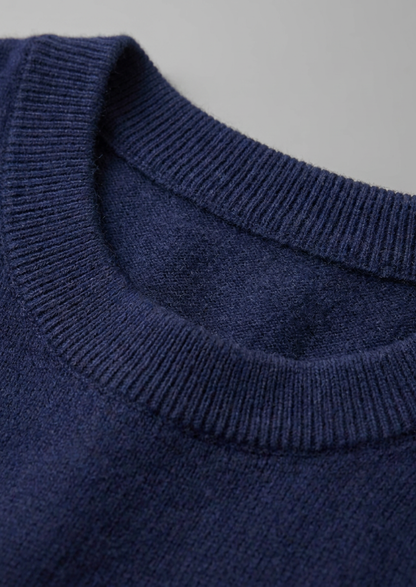 Premium Cashmere Classic Crewneck T-Shirt - Light Beige