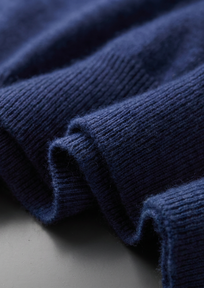Premium Cashmere Classic Crewneck T-Shirt - Navy Blue - photo 6