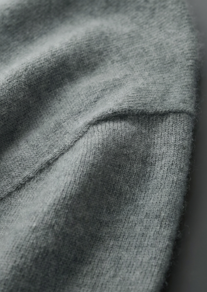 Premium Cashmere Classic Crewneck T-Shirt - Light Beige