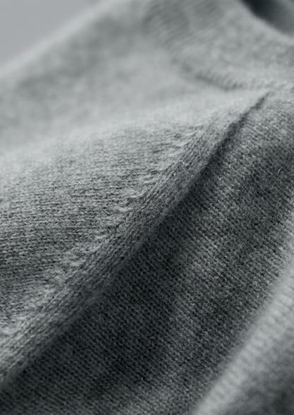 Premium Cashmere Classic Crewneck T-Shirt - Light Beige