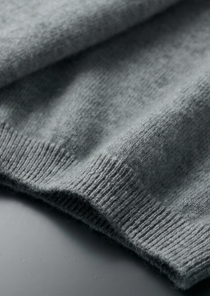 Premium Cashmere Classic Crewneck T-Shirt - Light Beige