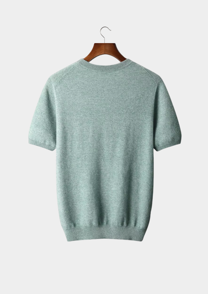 Premium Cashmere Classic Crewneck T-Shirt - Verdant Slate - photo 2