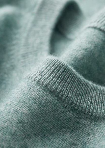 Premium Cashmere Classic Crewneck T-Shirt - Light Beige