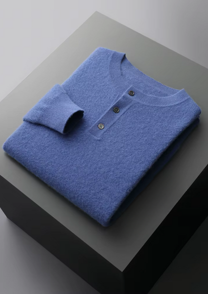 Premium Cashmere Classic Henley Sweater - photo 11