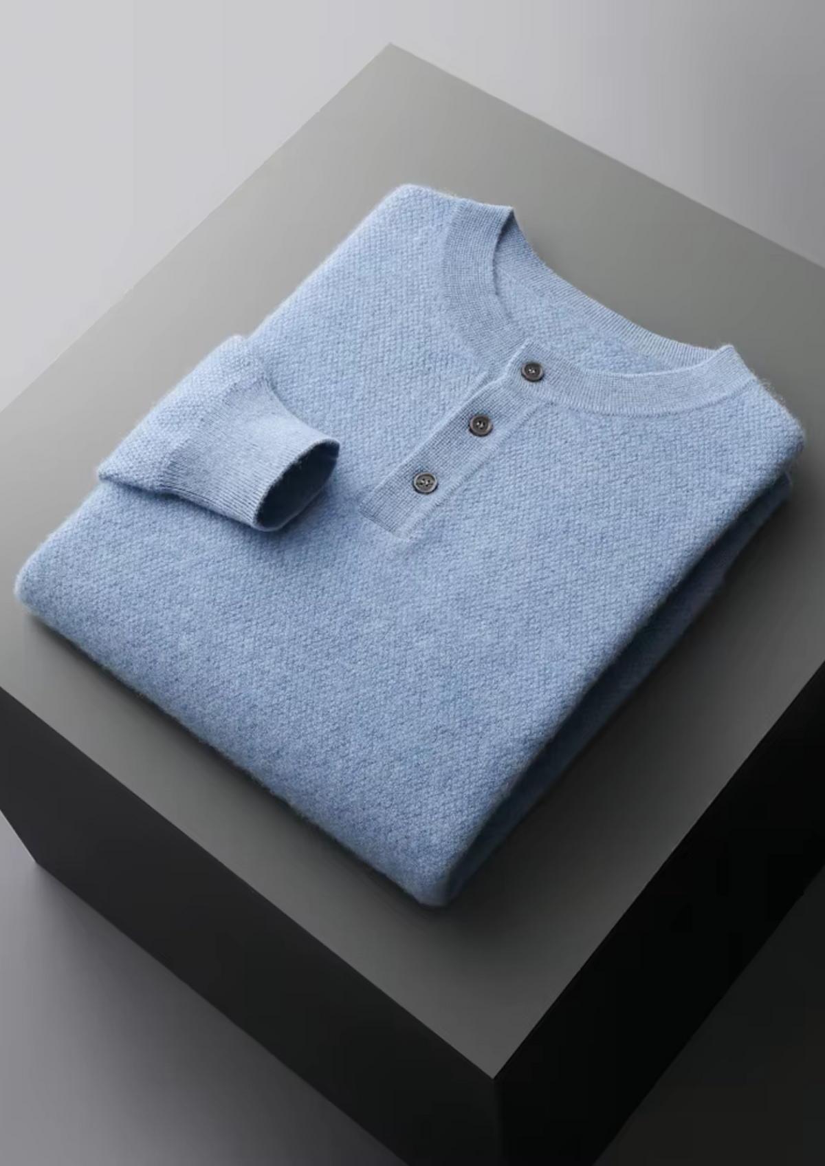 Premium Cashmere Classic Henley Sweater - photo 12