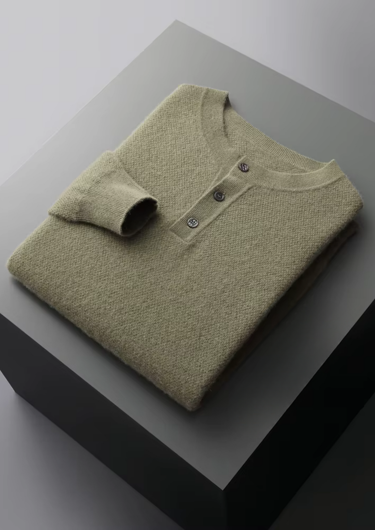 Premium Cashmere Classic Henley Sweater - photo 13