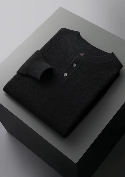 Premium Cashmere Classic Henley Sweater - photo 14