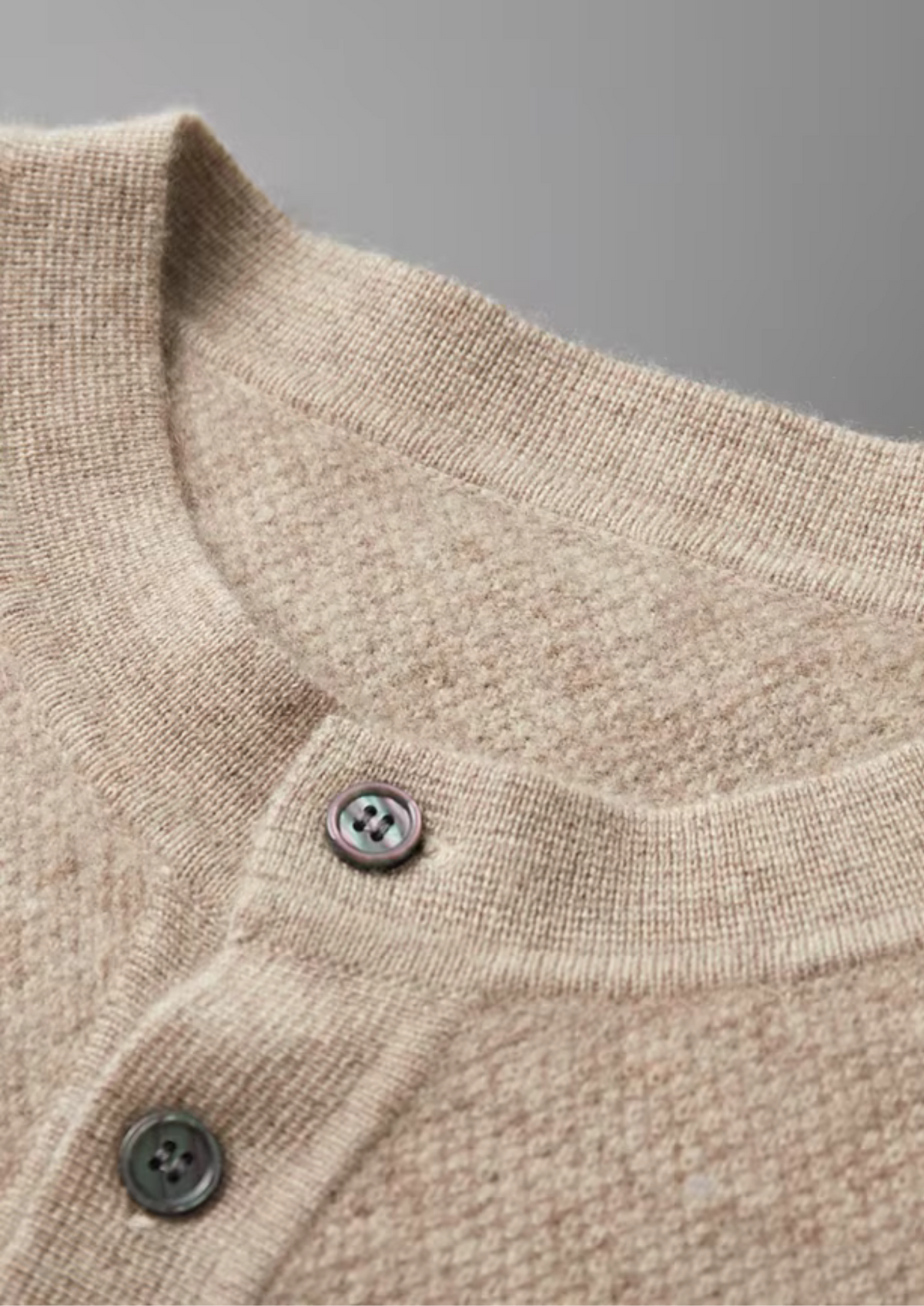 Premium Cashmere Classic Henley Sweater - photo 4