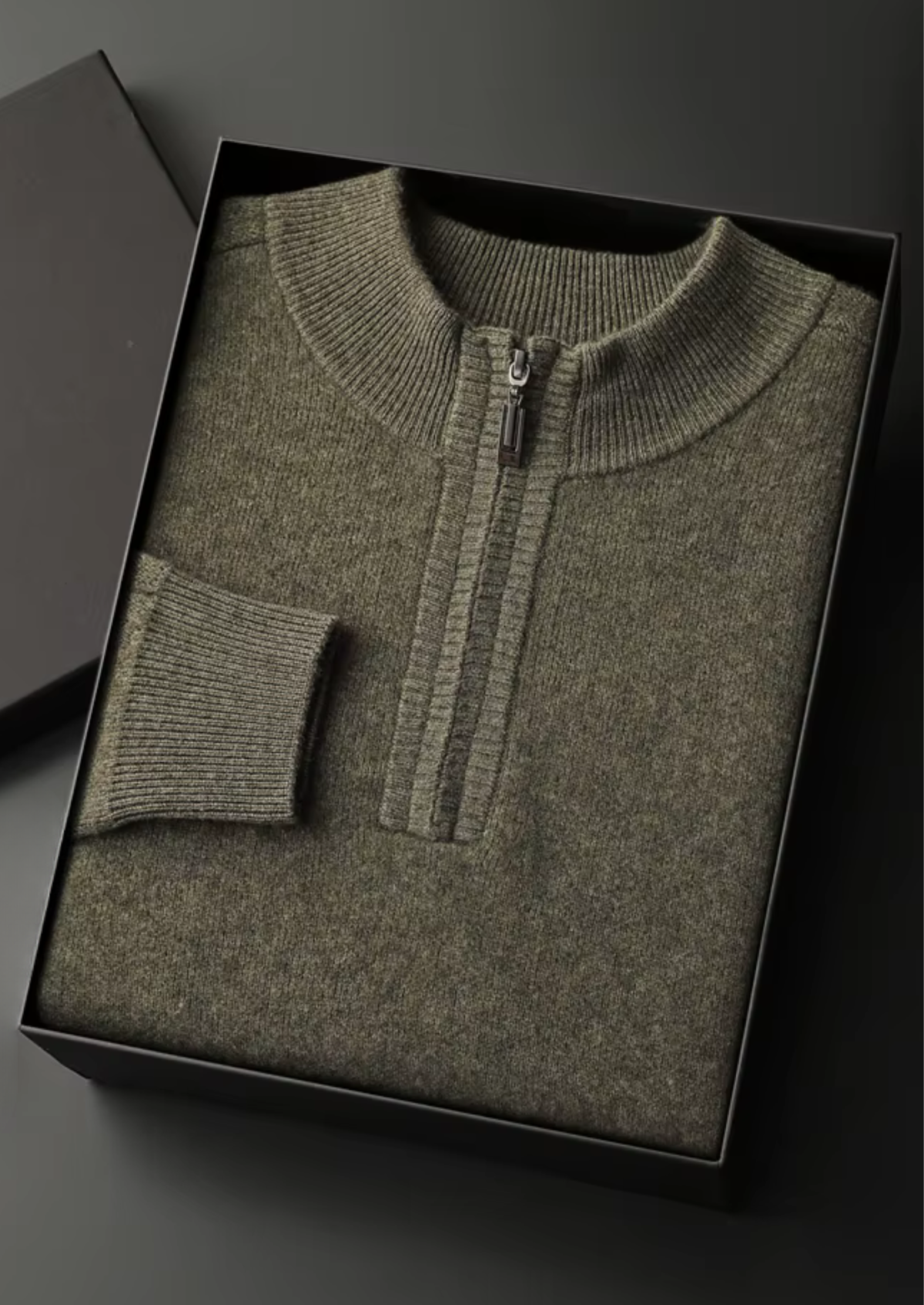 Premium Cashmere Essential Half-Zip Sweater - photo 10