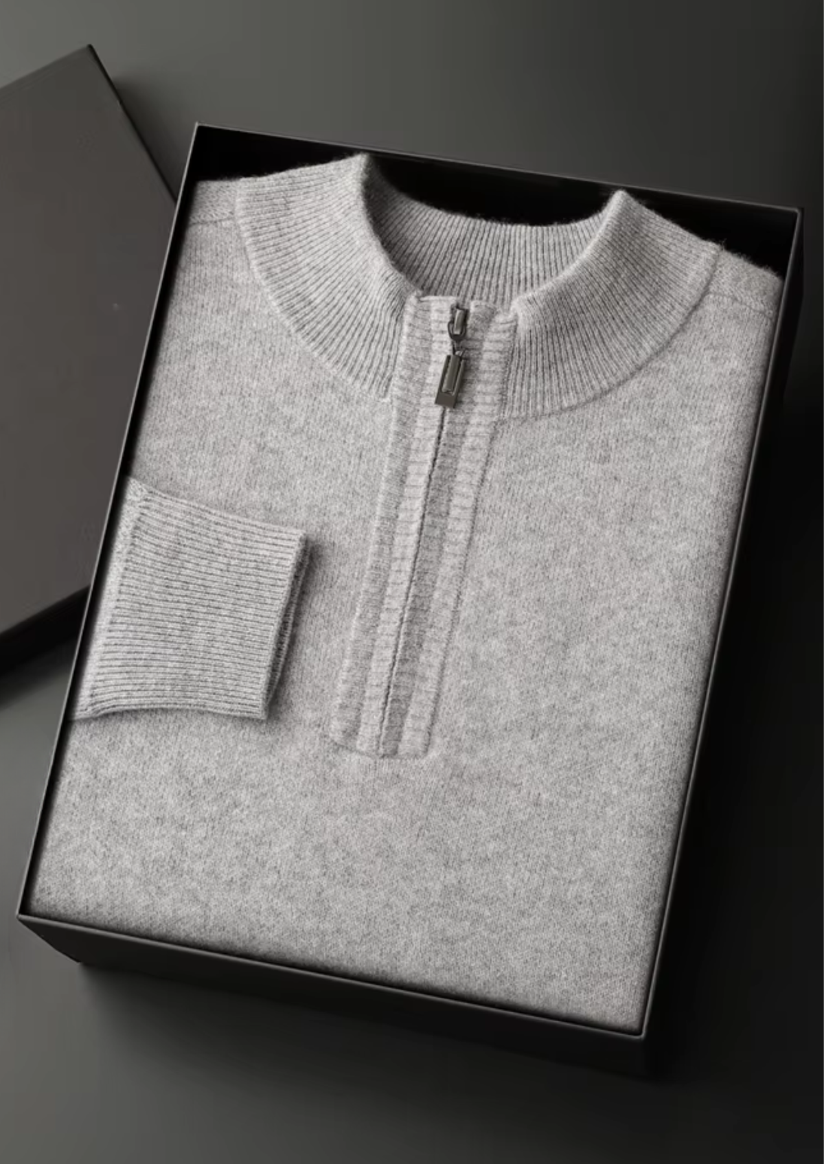 Premium Cashmere Essential Half-Zip Sweater - photo 3