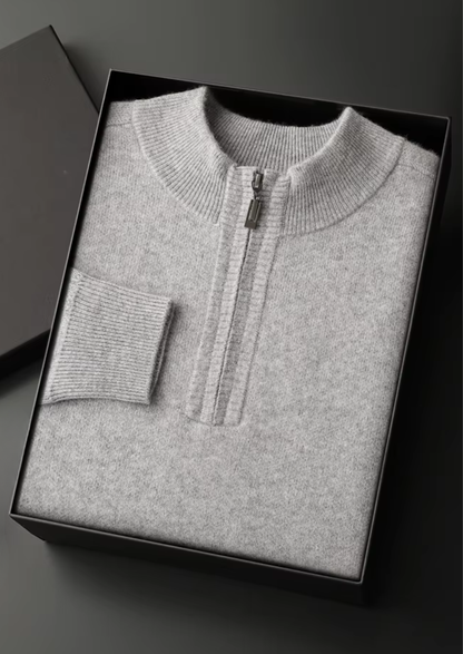 Premium Cashmere Essential Half-Zip Sweater - photo 3