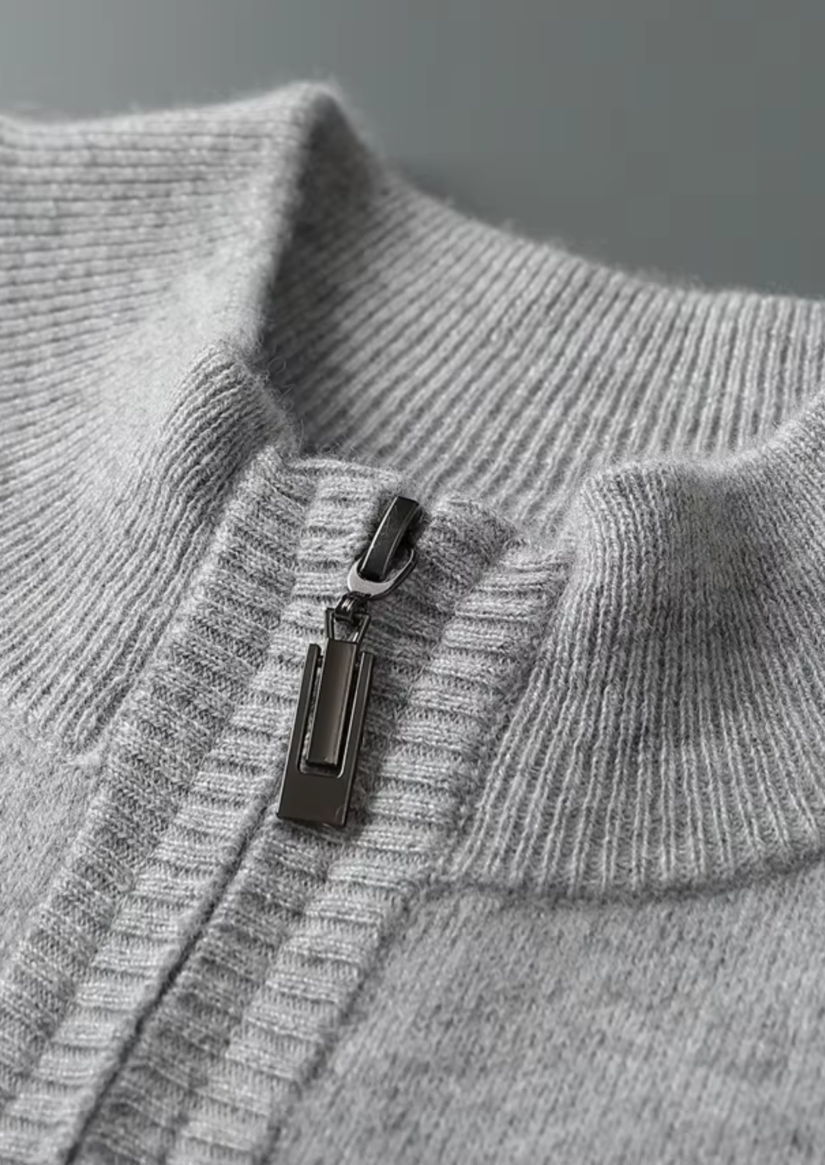 Premium Cashmere Essential Half-Zip Sweater - photo 4