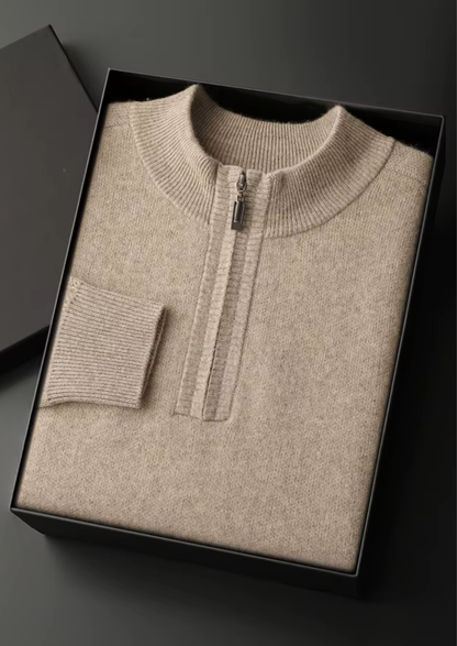 Premium Cashmere Essential Half-Zip Sweater - photo 7