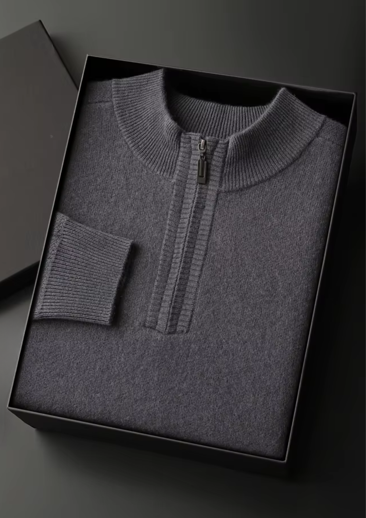 Premium Cashmere Essential Half-Zip Sweater - photo 8