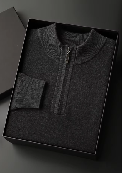 Premium Cashmere Essential Half-Zip Sweater - photo 9