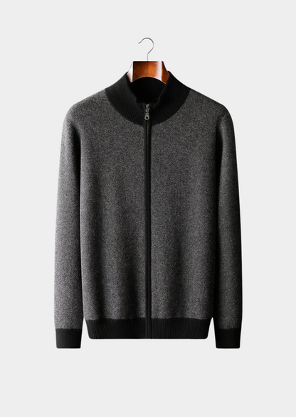 Premium Cashmere Jacquard Zip Cardigan - photo 11