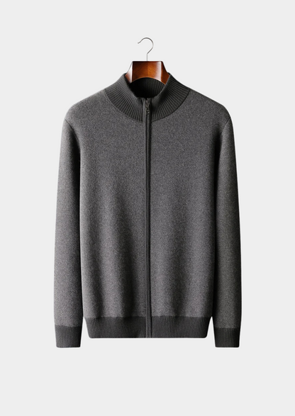 Premium Cashmere Jacquard Zip Cardigan - photo 3