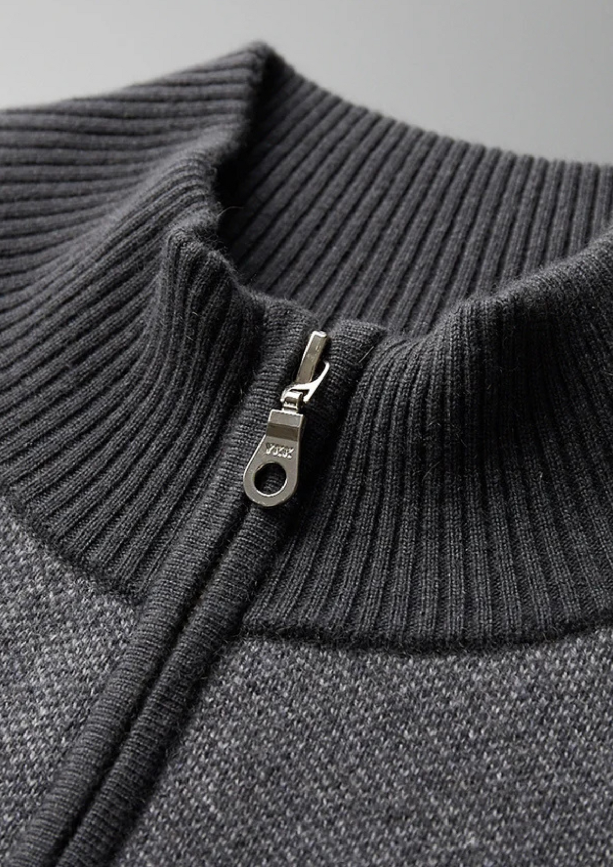 Premium Cashmere Jacquard Zip Cardigan - photo 6