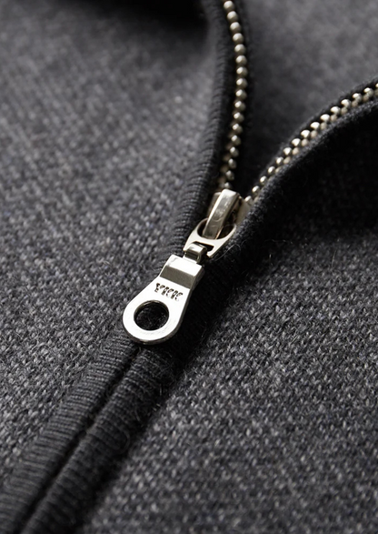 Premium Cashmere Jacquard Zip Cardigan - photo 8