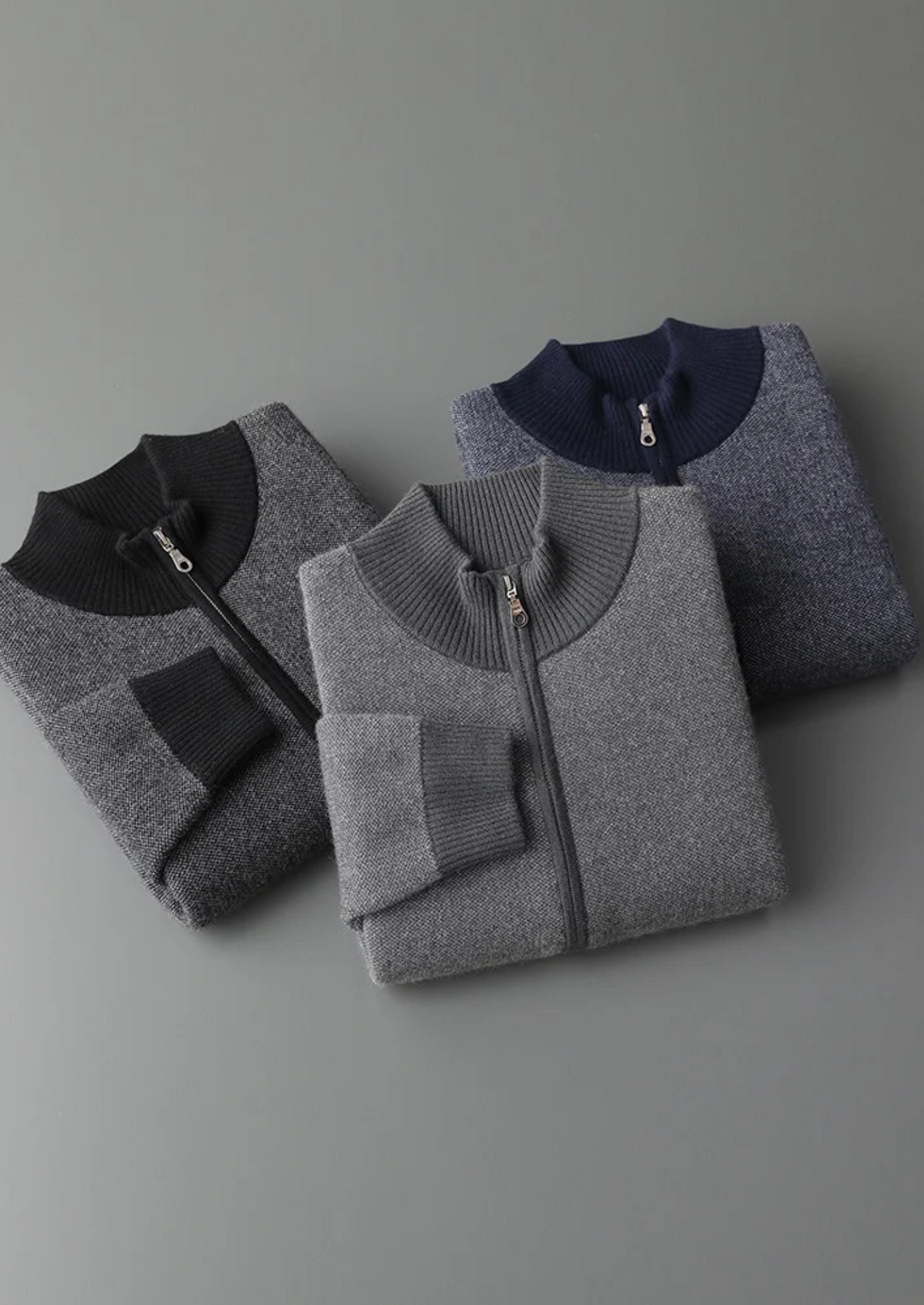 Premium Cashmere Jacquard Zip Cardigan - photo 9