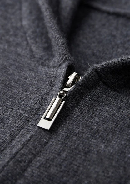 Cashmere Zip Hoodie Leisure Set, Charcoal - photo 6