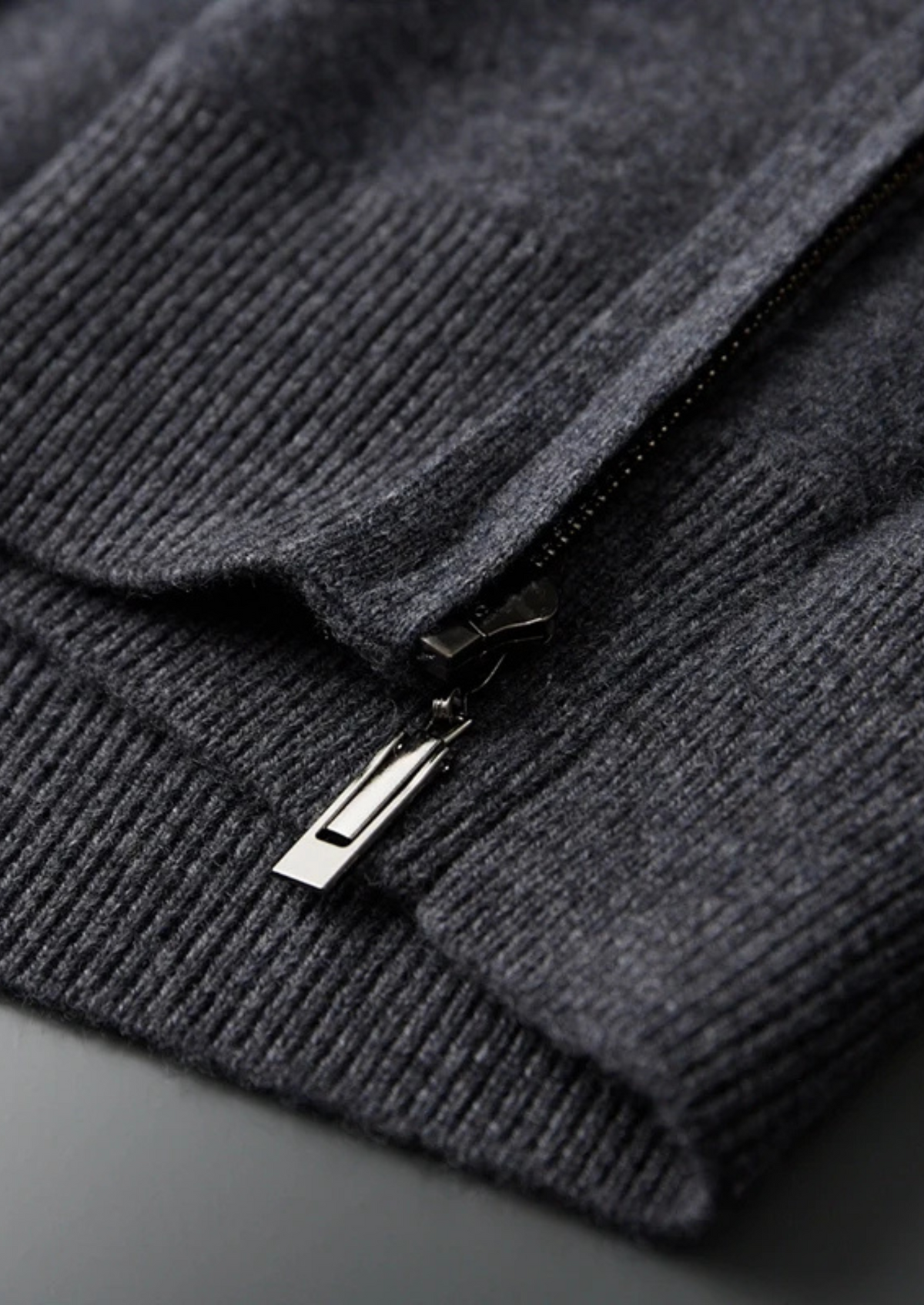Cashmere Zip Hoodie Leisure Set, Charcoal - photo 8