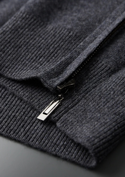 Cashmere Zip Hoodie Leisure Set, Charcoal - photo 8