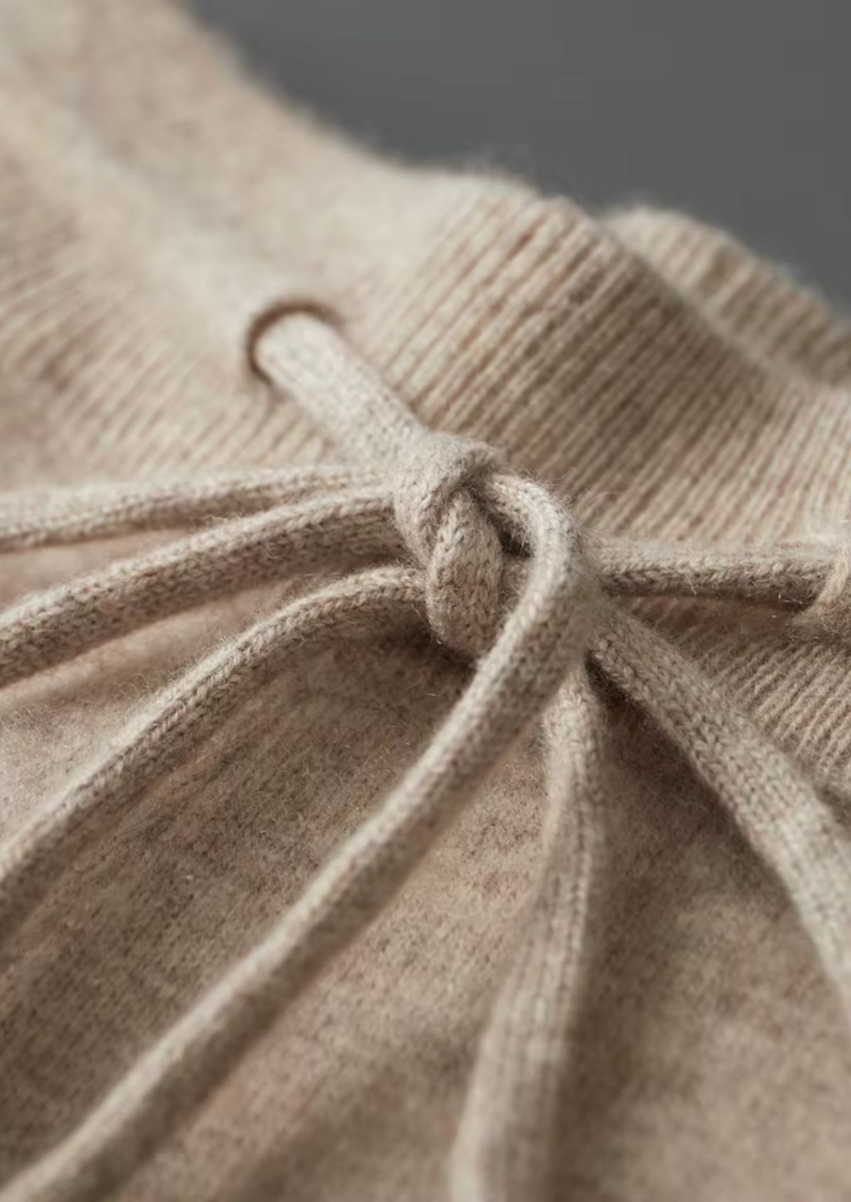 Cashmere Funnel Neck Zip Set, Oatmeal - photo 15