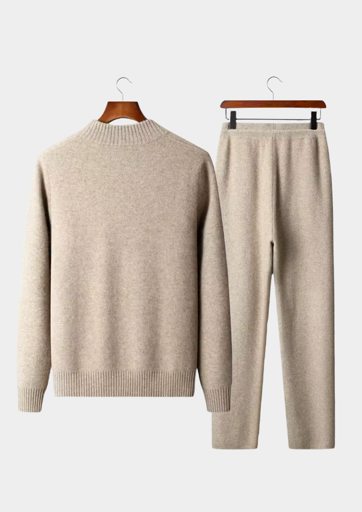 Cashmere Button Cardigan Set, Oatmeal - photo 2