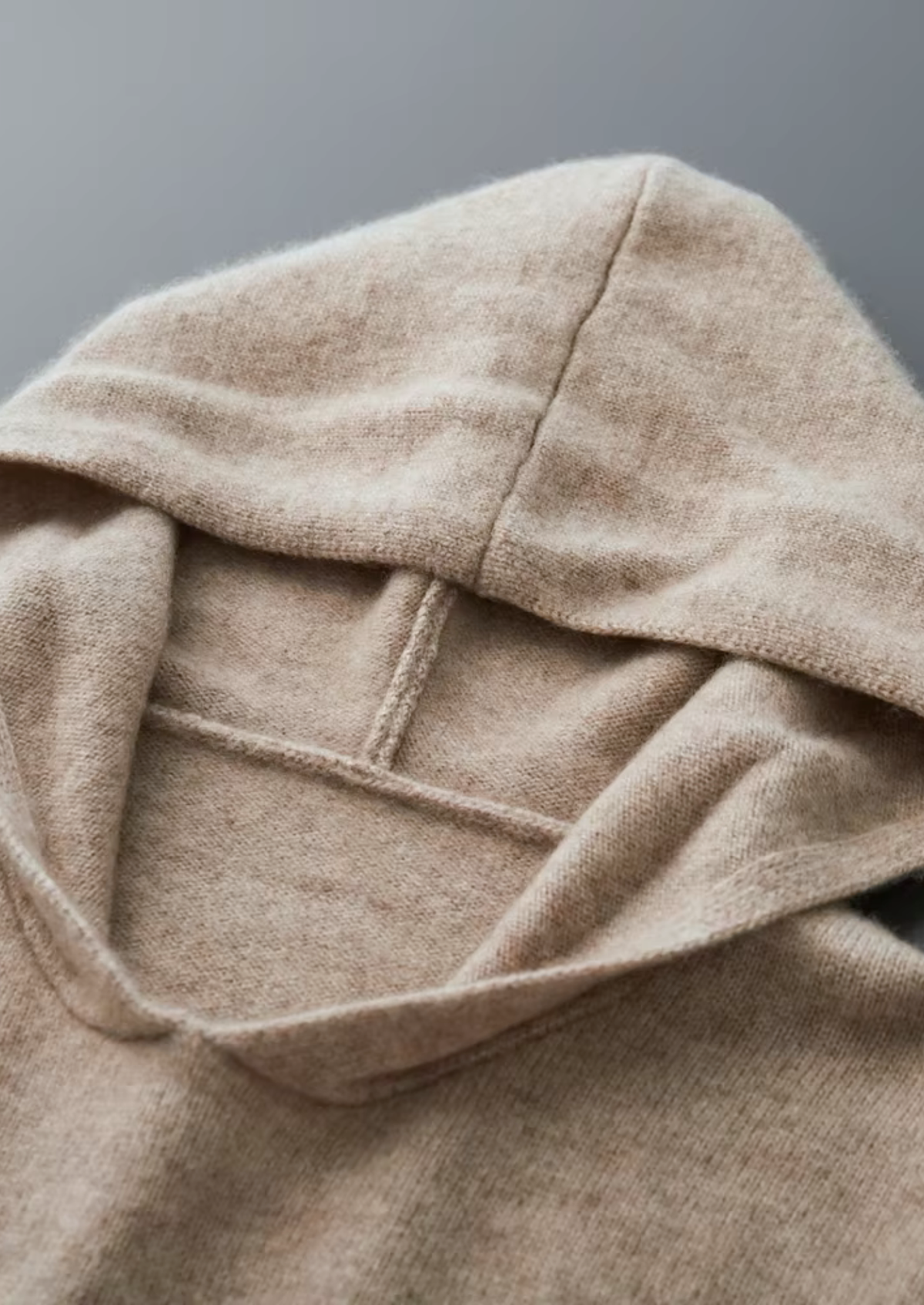 Cashmere Pullover Hoodie Set, Oatmeal - photo 5