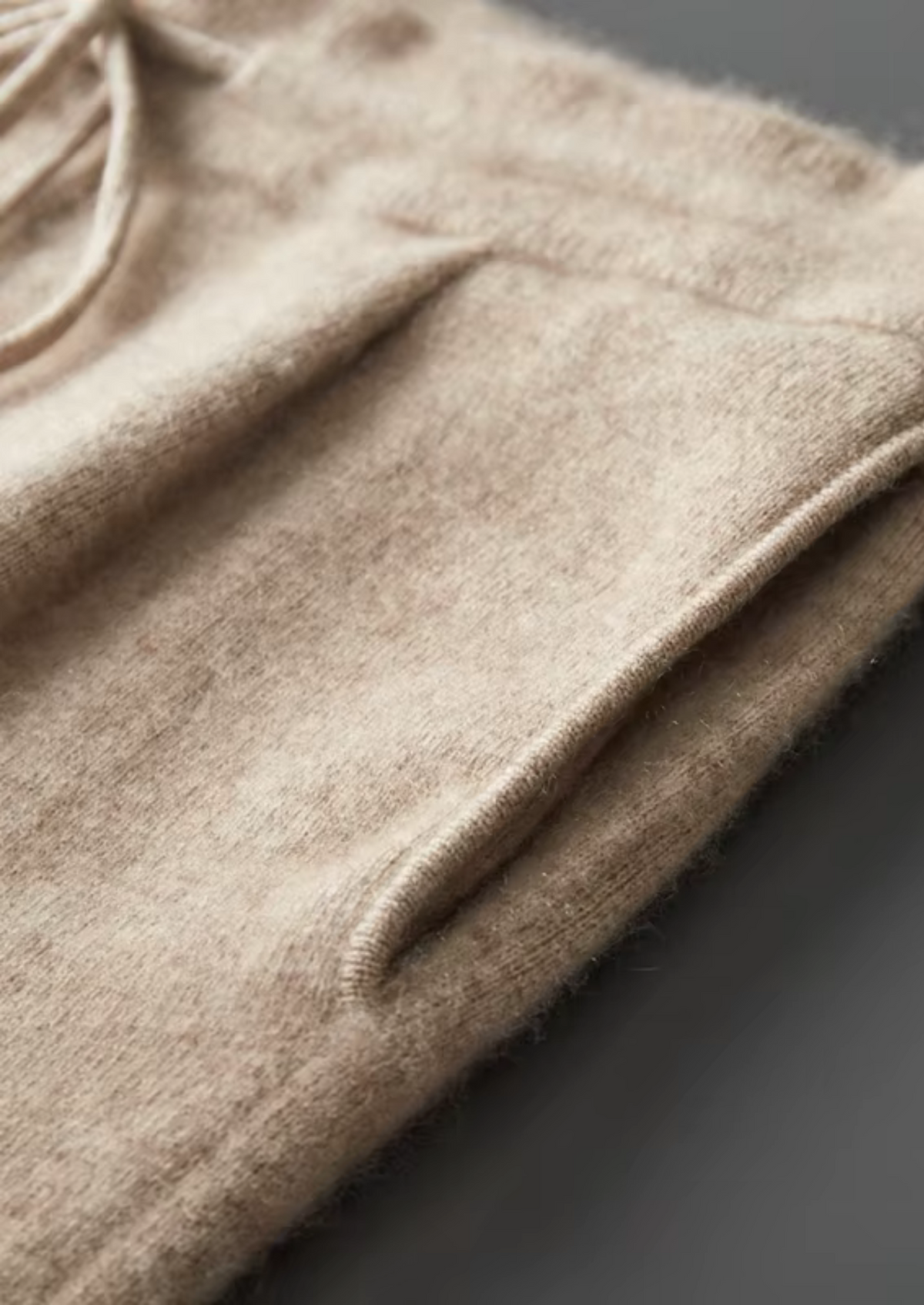 Cashmere Pullover Hoodie Set, Oatmeal - photo 6