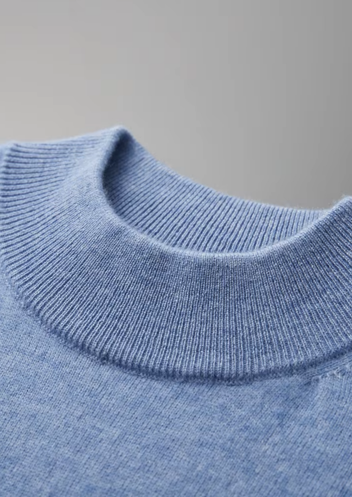 Premium Cashmere Mock Neck T-Shirt - photo 12