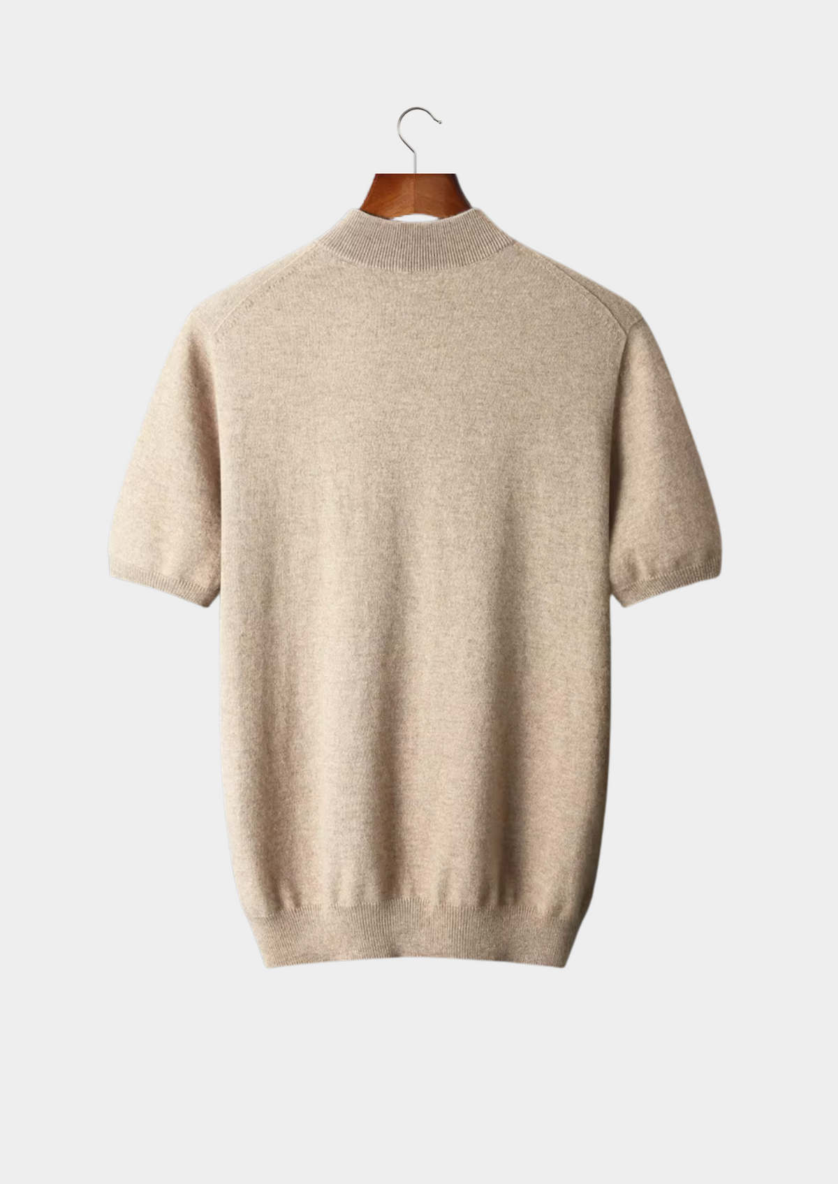 Premium Cashmere Mock Neck T-Shirt - photo 16