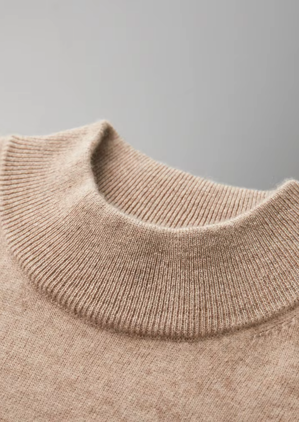 Premium Cashmere Mock Neck T-Shirt - photo 18