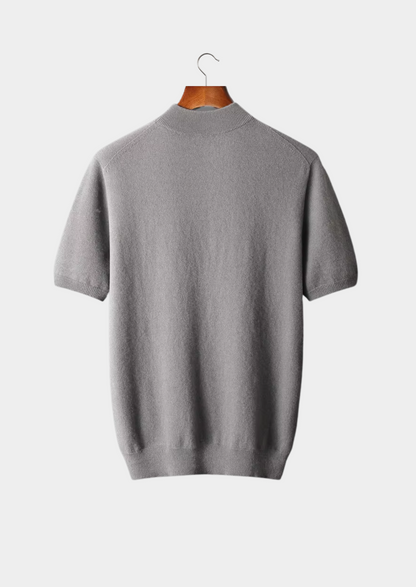 Premium Cashmere Mock Neck T-Shirt - photo 2