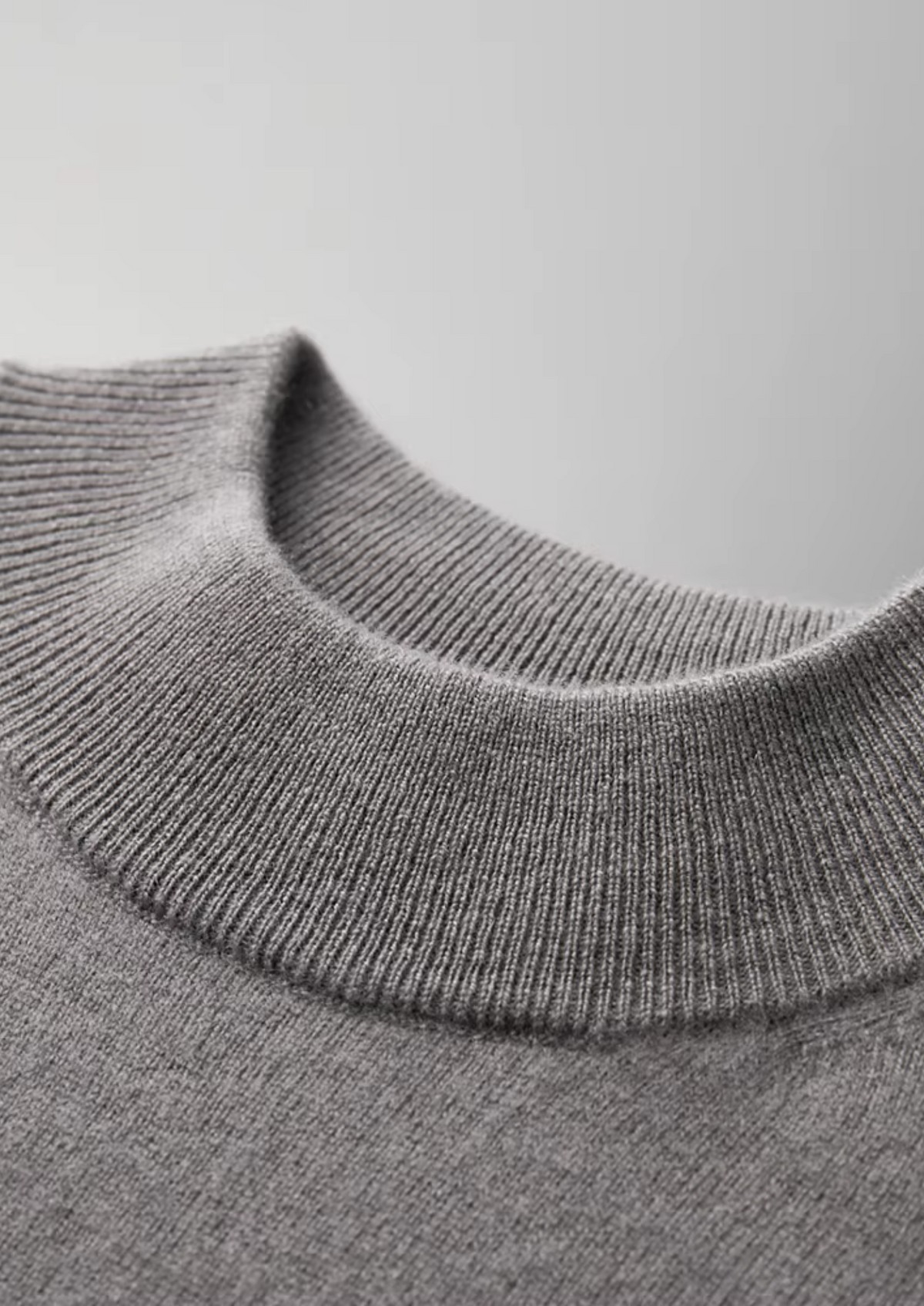 Premium Cashmere Mock Neck T-Shirt - photo 4