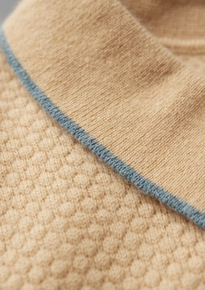 Premium Cashmere Mustard Two-Tone Polo - photo 5