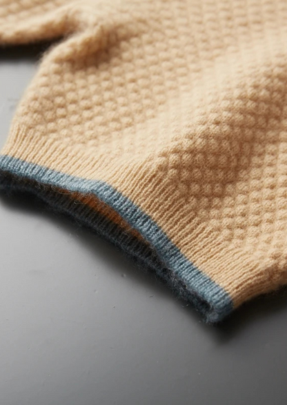 Premium Cashmere Mustard Two-Tone Polo - photo 6