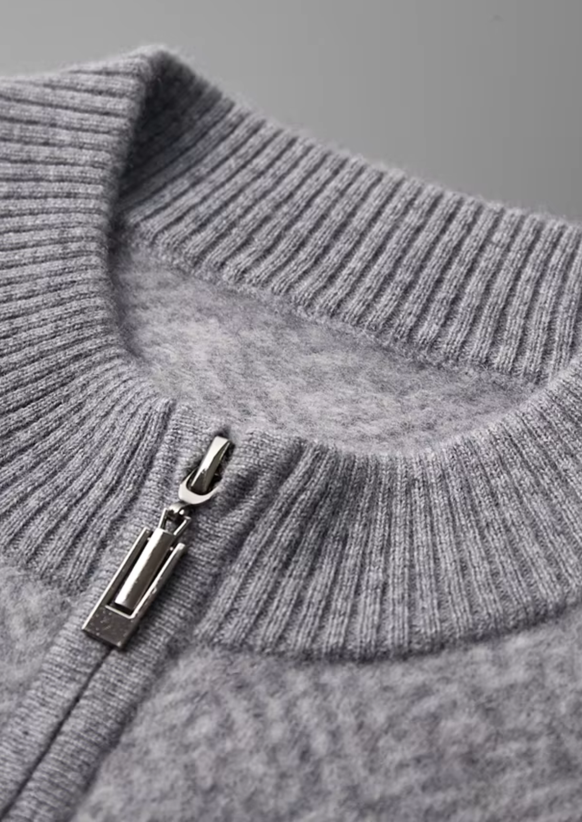 Premium Cashmere Patterned Half-Zip Sweater - photo 7