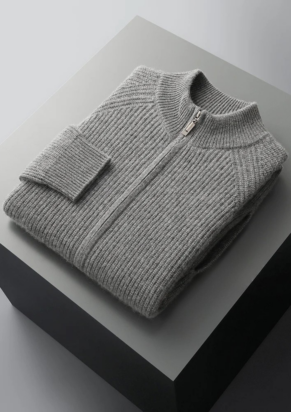 Premium Cashmere Ribbed Cardigan - photo 11