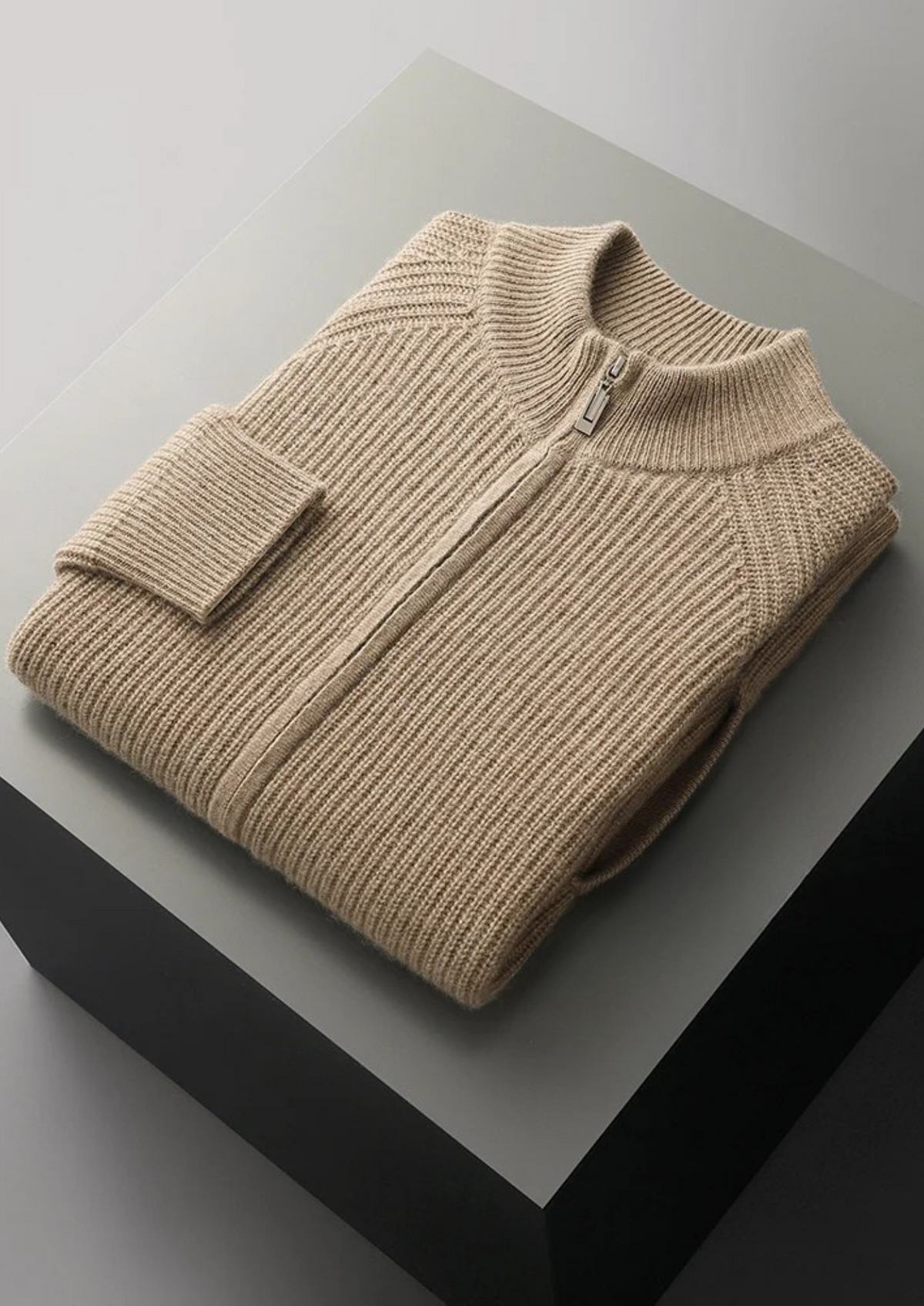 Premium Cashmere Ribbed Cardigan - photo 13
