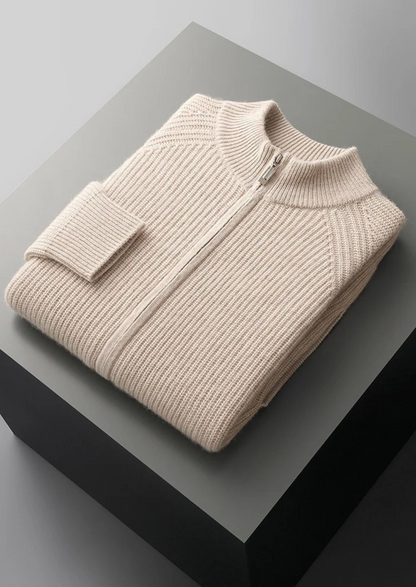 Premium Cashmere Ribbed Cardigan - photo 2