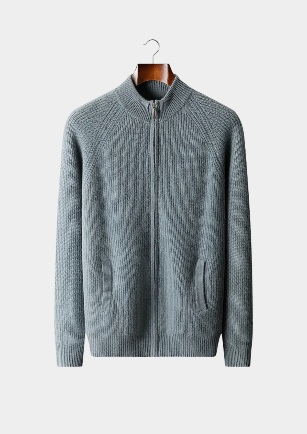 Premium Cashmere Ribbed Cardigan - photo 3