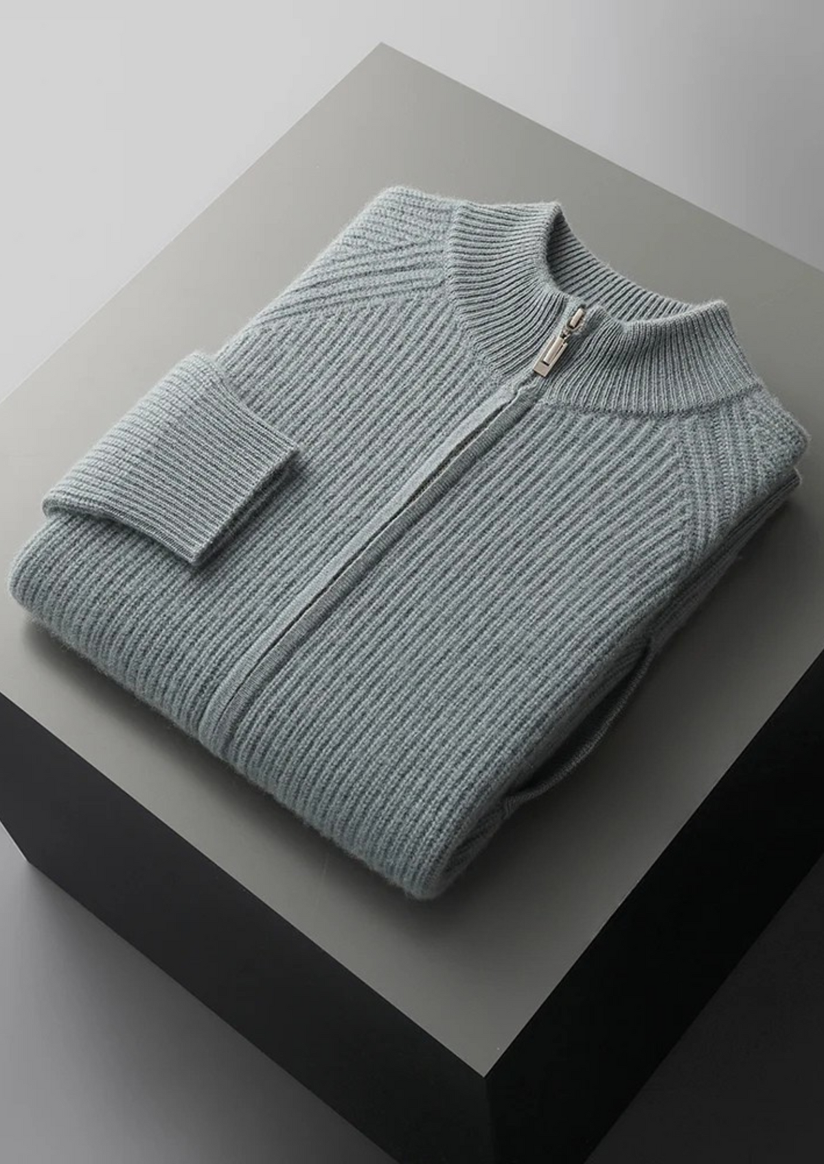 Premium Cashmere Ribbed Cardigan - photo 4