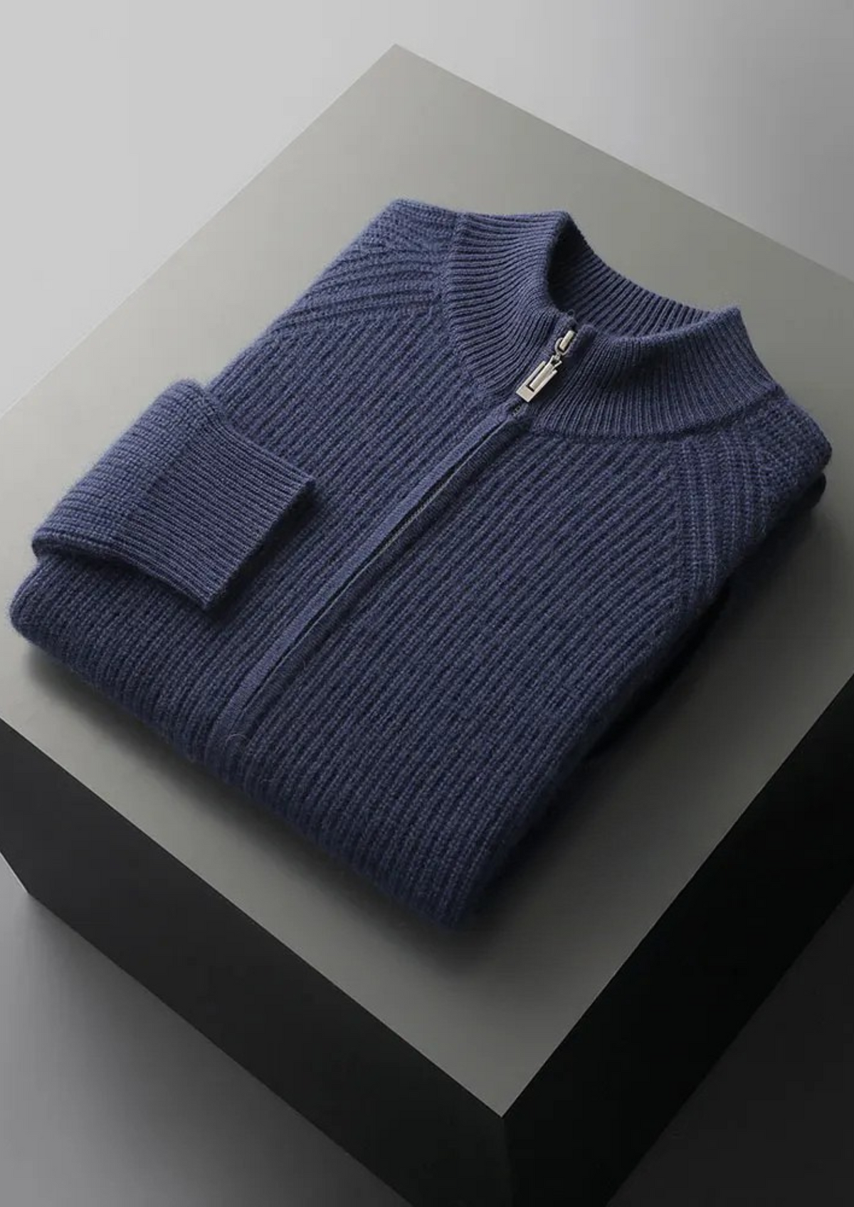 Premium Cashmere Ribbed Cardigan - photo 9